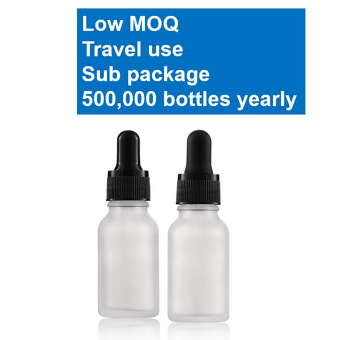 1oz 2oz 5ml 10ml 15ml 20ml 30ml 50ml Glass Cosmetic Serum Bottle White Frosted Round Shoulder Dropper Bottle for Essential Oil