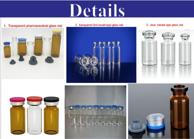 Transparent Amber 5ml 7ml 10ml Empty Low Borosilicate Tubular Moulded Glass Vial