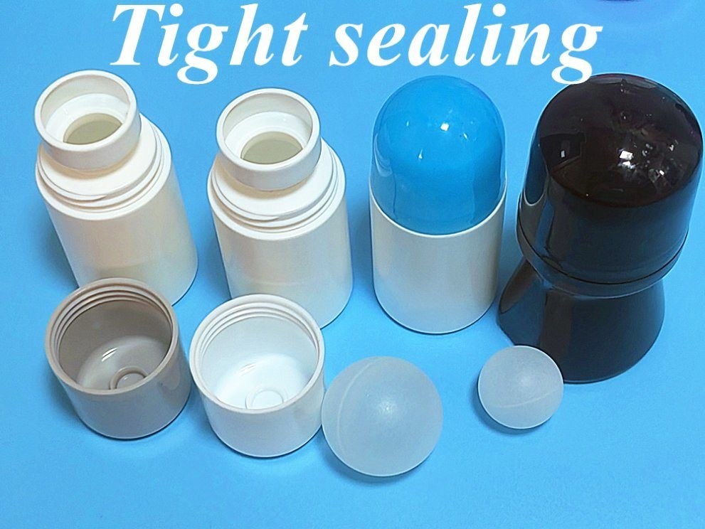 30 मिलीलीटर 50 मिलीलीटर 100 मिलीलीटर खाली गोल रोल पैकेजिंग कंटेनर बोतल सफेद पीई रोलर बॉल प्लास्टिक रोल-ऑन डिओडोरेंट बोतल