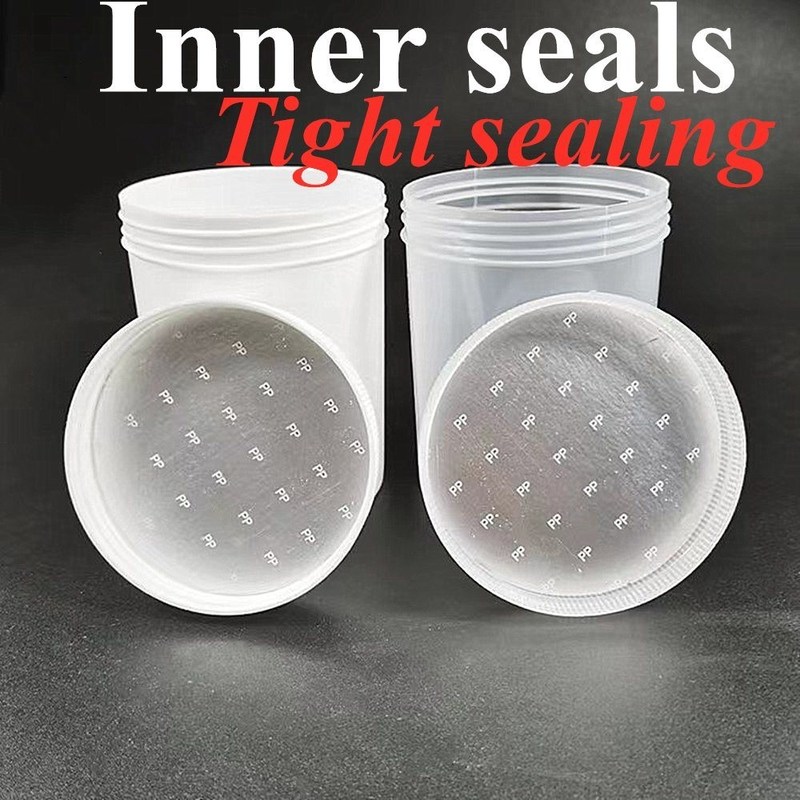 150ml 250ml 500ml 1000ml पीपी प्लास्टिक सफेद खाली लक्जरी गोल क्रीम मलहम पीपी जार कॉस्मेटिक जार ढक्कन के साथ पैकेजिंग