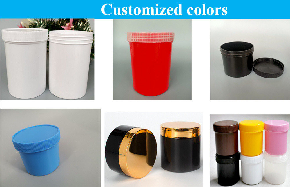 150ml 250ml 500ml 1000ml पीपी प्लास्टिक सफेद खाली लक्जरी गोल क्रीम मलहम पीपी जार कॉस्मेटिक जार ढक्कन के साथ पैकेजिंग