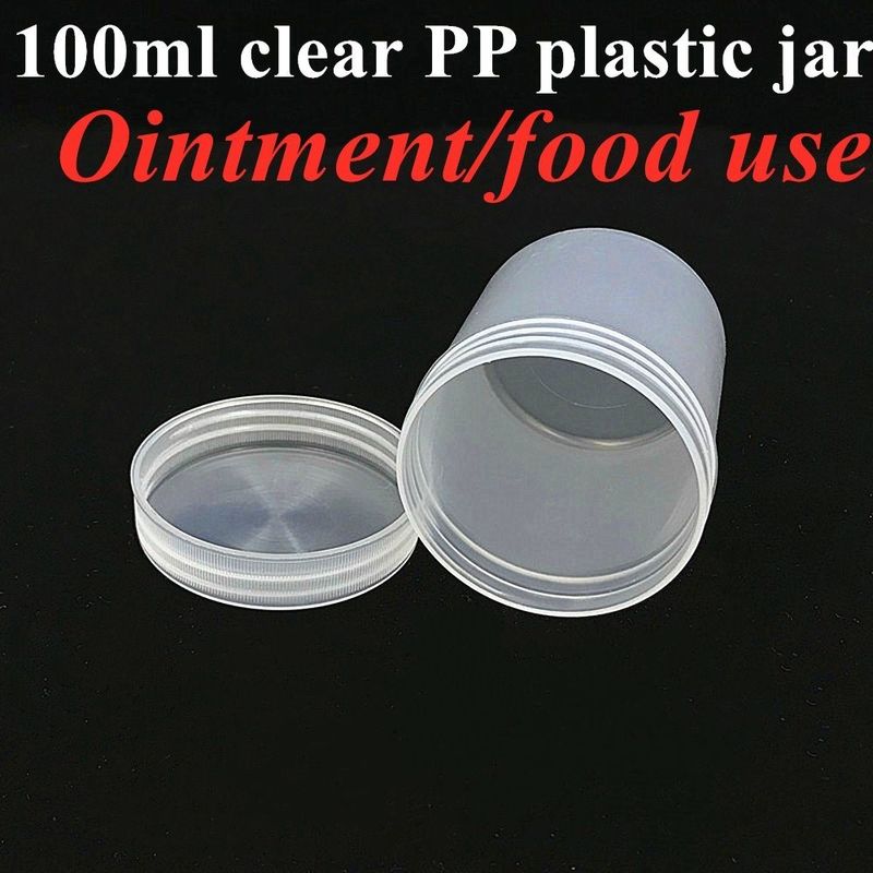 250ml 8oz 500ml 950ml 1000ml पीपी प्लास्टिक सौंदर्य प्रसाधन स्पष्ट पारदर्शी सफेद पॉट प्लास्टिक मलहम स्क्रू कैप के साथ क्रीम जार