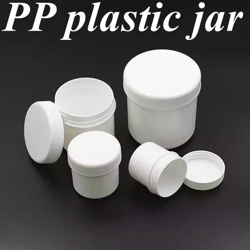 250ml 8oz 500ml 950ml 1000ml पीपी प्लास्टिक सौंदर्य प्रसाधन स्पष्ट पारदर्शी सफेद पॉट प्लास्टिक मलहम स्क्रू कैप के साथ क्रीम जार
