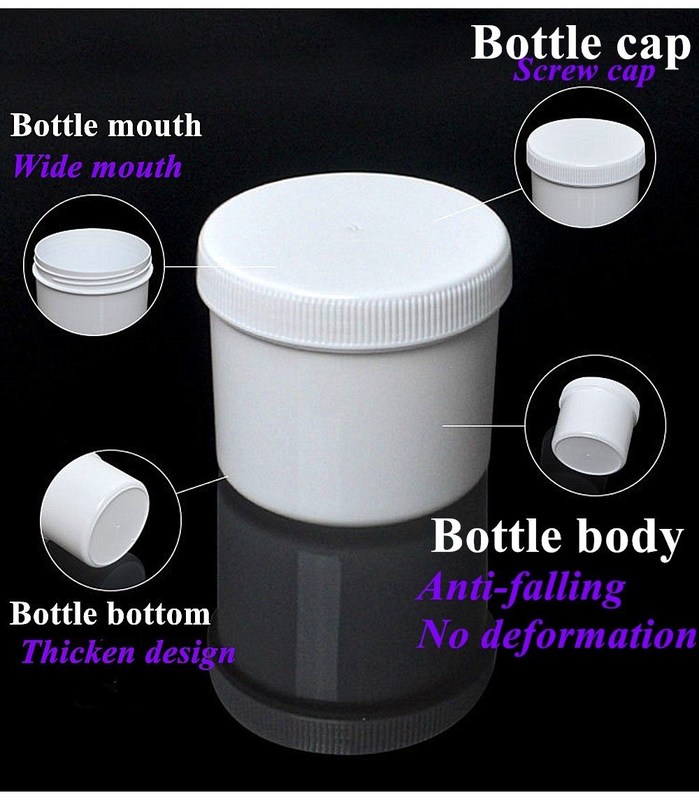 150ml 250ml 500ml 1000ml White Blue Black Translucent Empty Cosmetic Jar Wide Mouth cosmetic facial scrub ointment jar