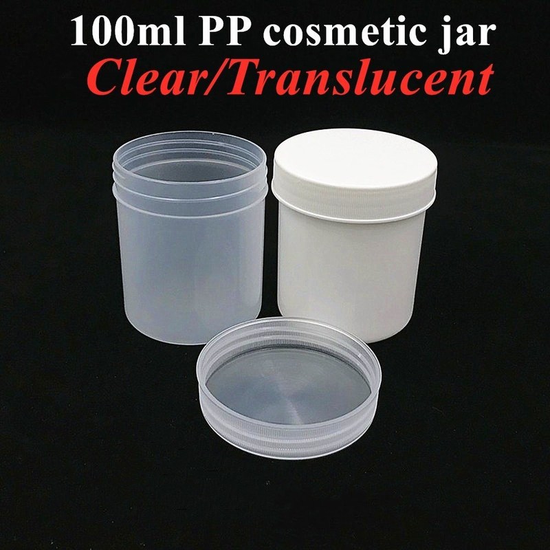 150ml 250ml 500ml Cosmetic Packaging in Stock Empty Lotion Jars Black Single Wall Facial Cream Plastic cosmetic jar