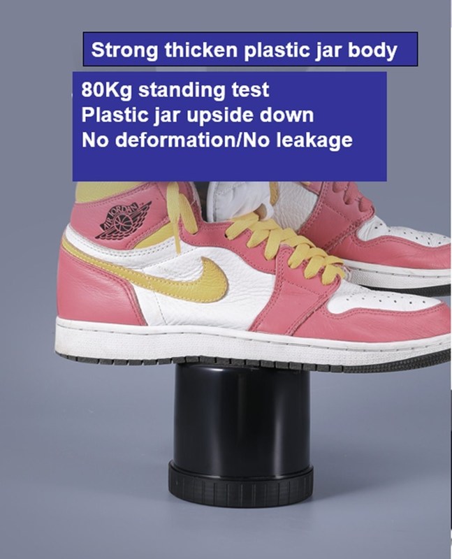 16 औंस काले सफेद पीपी कॉस्मेटिक जार 250ml 500ml 1000ml कॉस्मेटिक खाली कंटेनर कॉस्मेटिक जार