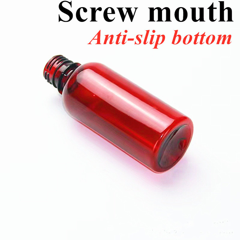 100ml 120ml 150ml 200ml एम्बर राउंड फार्मास्युटिकल पालतू जानवर मौखिक तरल खांसी सिरप पीपी स्क्रू कैप के साथ प्लास्टिक की बोतल