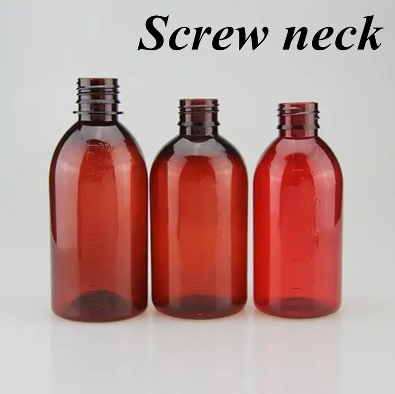 100ml 120ml 150ml 200ml एम्बर राउंड फार्मास्युटिकल पालतू जानवर मौखिक तरल खांसी सिरप पीपी स्क्रू कैप के साथ प्लास्टिक की बोतल