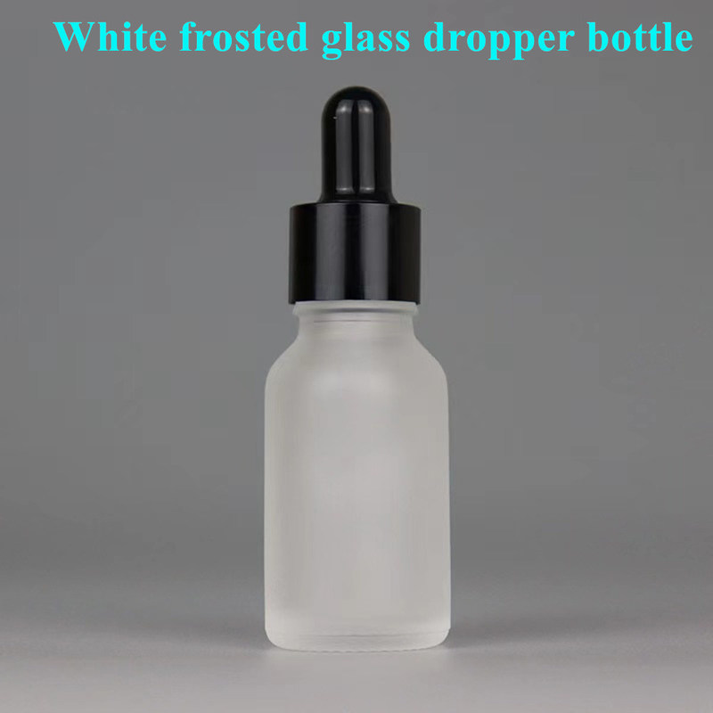 10 मिलीलीटर 15 मिलीलीटर 20 मिलीलीटर 30 मिलीलीटर 50 मिलीलीटर सफेद फ्रॉस्टेड ग्लास आवश्यक तेल की बोतल सीरम तेल की बोतल