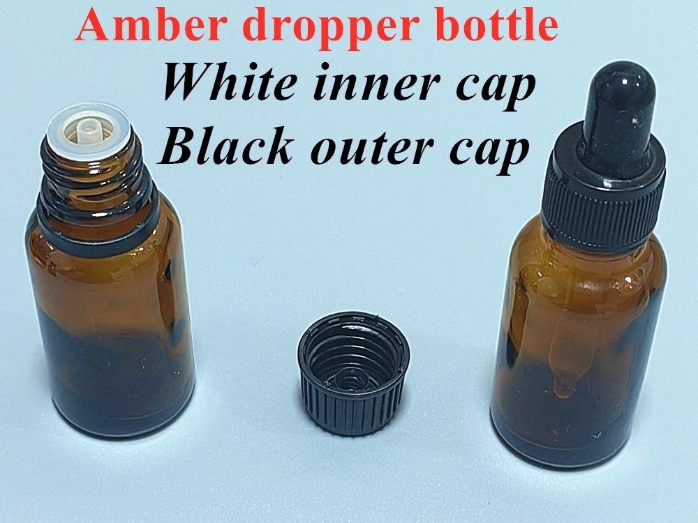 30ml 50ml 60ml 100ml बाल तेल सीरम दाढ़ी तेल एम्बर ब्राउन खाली गोल आवश्यक तेल ग्लास ड्रिपर बोतल