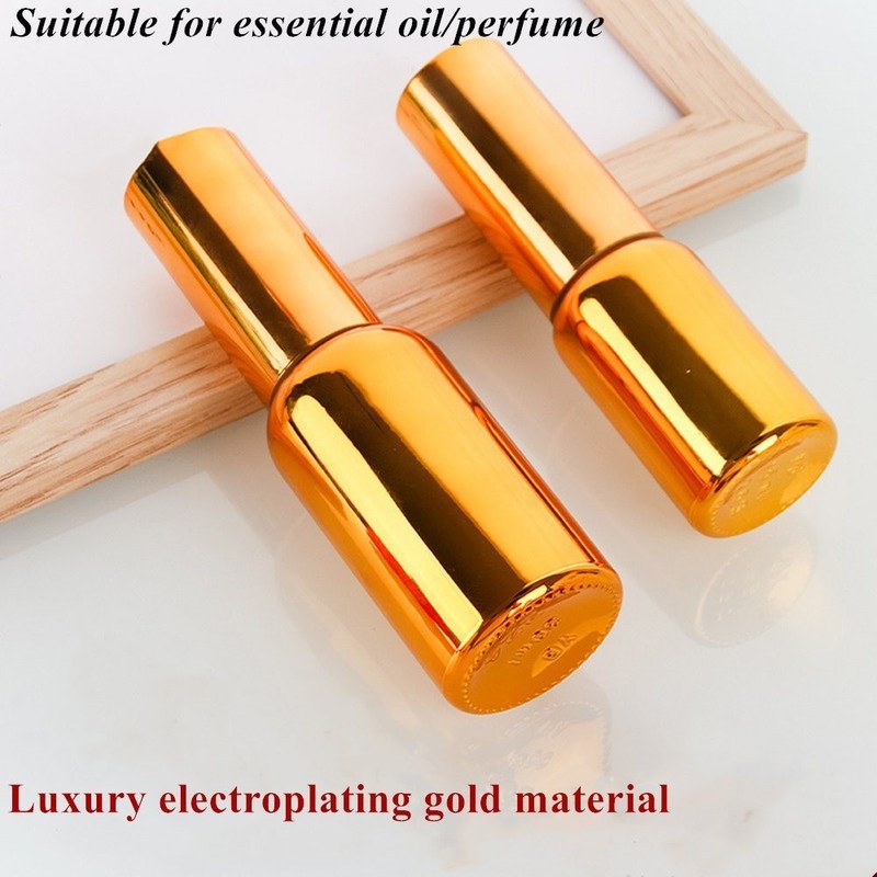 लक्जरी चमकदार 30ml 50ml 60ml सोना यूवी इलेक्ट्रोप्लेट सीरम स्वर्ण ग्लास आवश्यक तेल ग्लास ड्रॉपर बोतल स्प्रे सिर के साथ