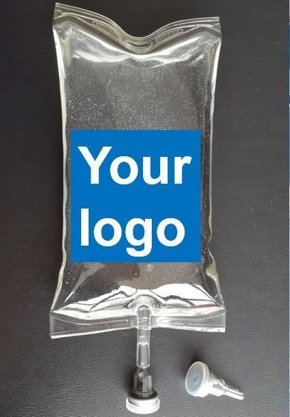 250ml 500ml 1000ml एक बार इस्तेमाल करने योग्य इन्फ्यूजन बैग मेडिकल पीवीसी बाँझ लवण IV द्रव समाधान पीवीसी इन्फ्यूजन बैग