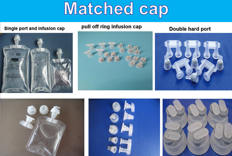 एकल पोर्ट 100ml 250ml 500ml 250ml बाँझ पानी IV इन्फ्यूजन बैग गैर पीवीसी यूरो कैप के साथ इन्फ्यूजन बैग