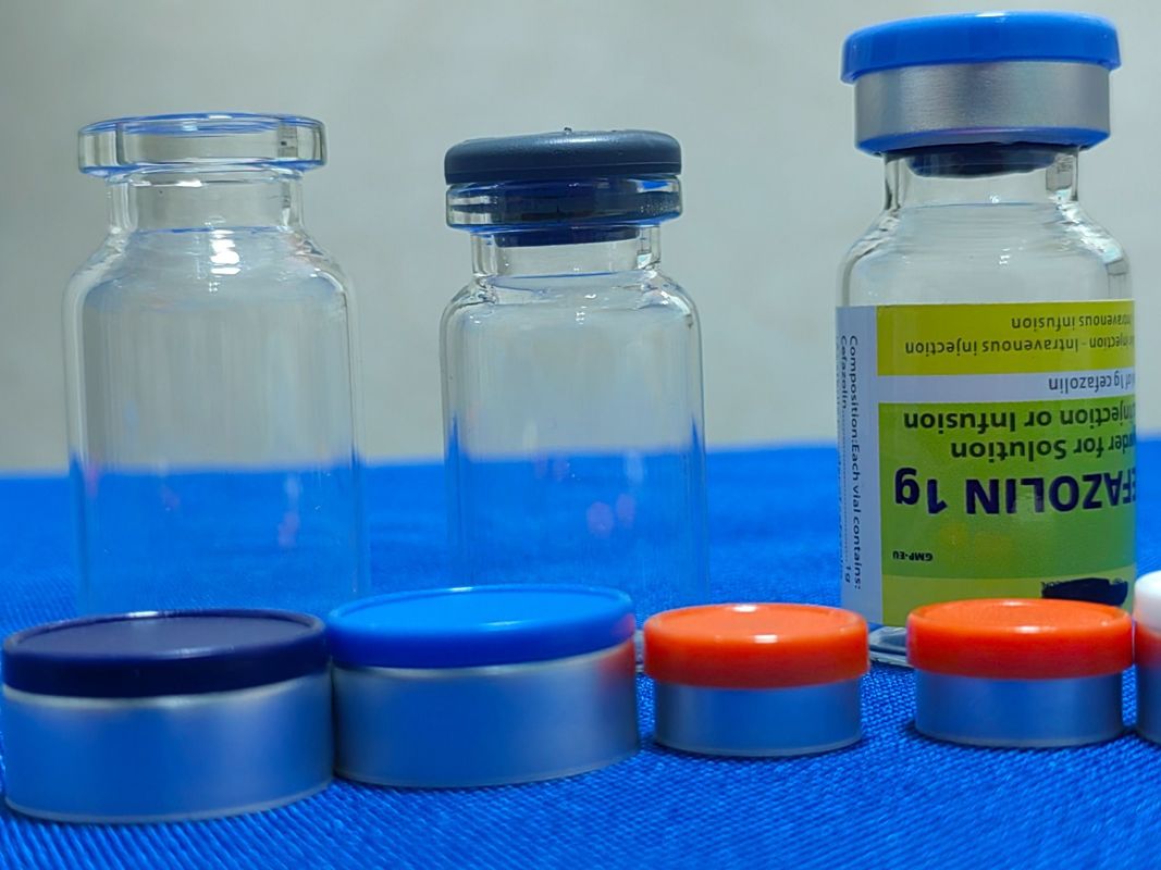 5ml 7ml 10ml 20ml दवा कॉस्मेटिक बोरोसिलेट ट्यूबलर मेडिकल इंजेक्शन ग्लास शीशी एल्यूमीनियम प्लास्टिक कैप के साथ