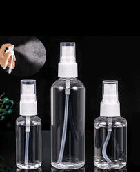 कॉस्मेटिक 30ml 50ml 60ml 100ml 120ml गोल खाली पीईटी बारीक धुंध प्लास्टिक स्प्रे बोतल सुगंध बारीक धुंध स्प्रेयर बोतलें