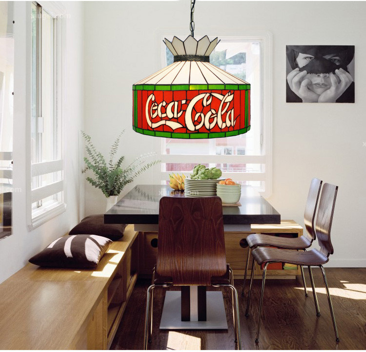 12' बार रेस्तरां कैफे भोजन कक्ष लटकन प्रकाश छत प्रकाश लाल रंगीन कांच एलईडी झूमर लटकन दीपक