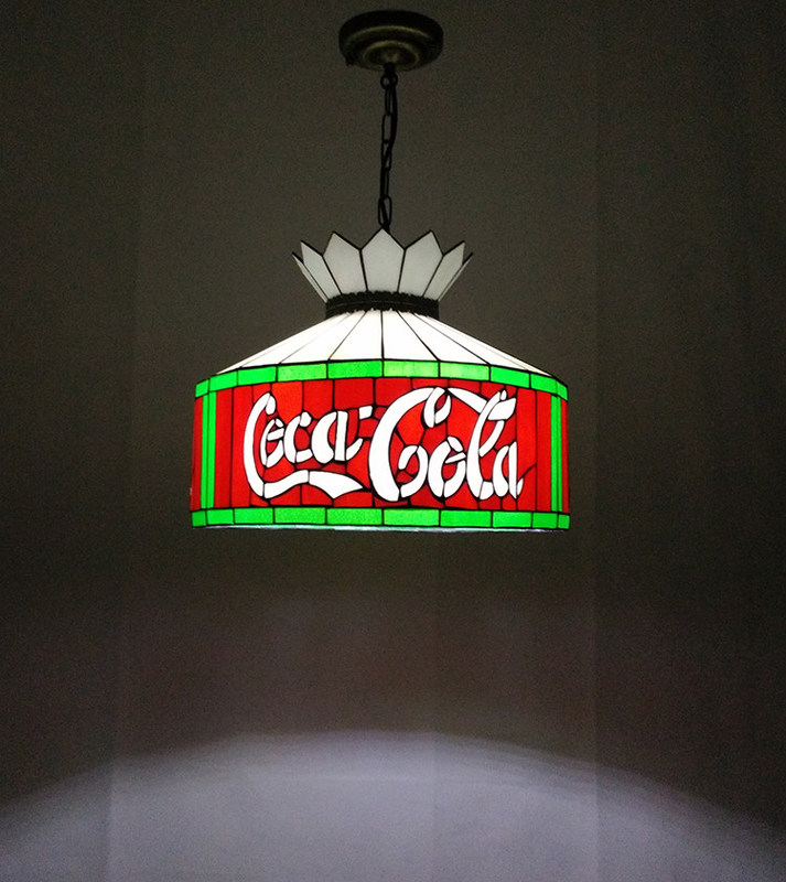 12' बार रेस्तरां कैफे भोजन कक्ष लटकन प्रकाश छत प्रकाश लाल रंगीन कांच एलईडी झूमर लटकन दीपक