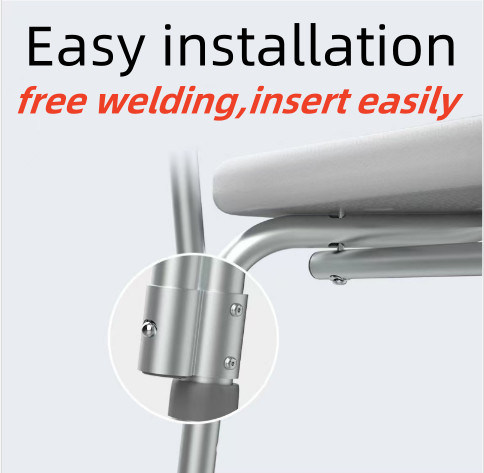 बाथरूम की कुर्सी 4-इन-1 कमोड कुर्सी शावर कुर्सी आर्मरेस्ट के साथ बड़े सक्शन कप पैर