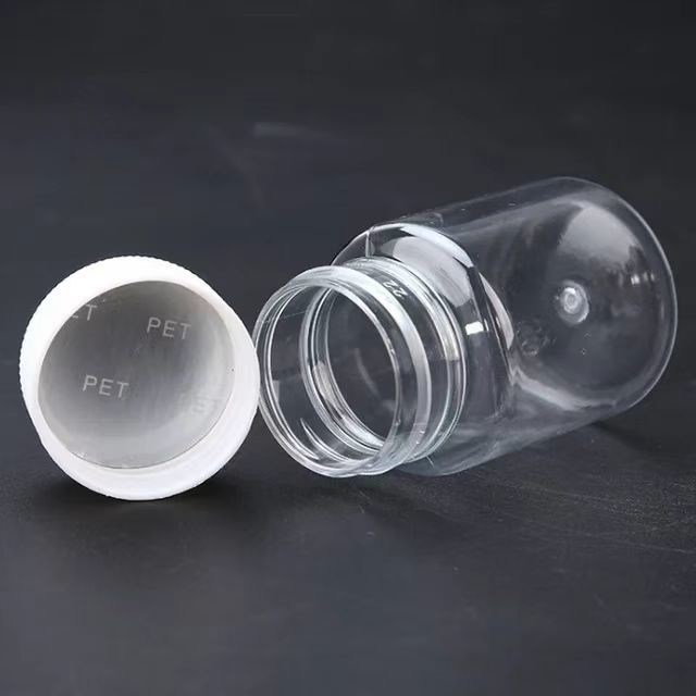 30ml PET Plastic Pill Tablet Medicine Bottle with Transparent Clear Design and Screw Cap